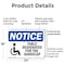 Signmission Table Designated For The Handicapped, 24 in W x Rectangle, Plastic OS-2PACK-NS-P-1824-L-18521 - alternate 5